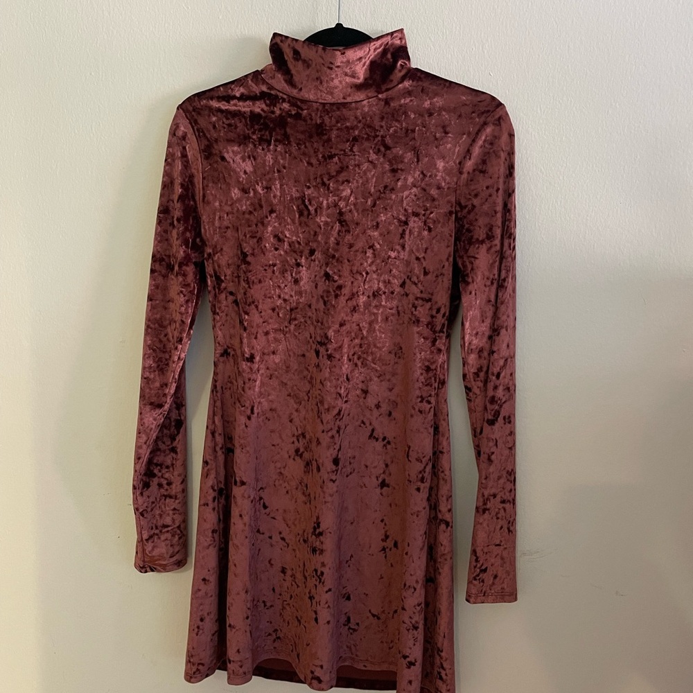 Urban Outfitters Velvet Long Sleeve Dress